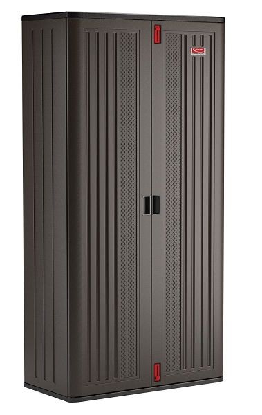 Suncast Commercial Mega-Tall Storage Cabinet, 4-Shelf, Gray, BMCCPD8004