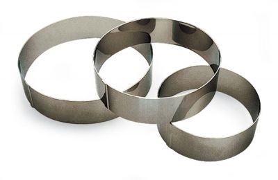 Gobel Stainless Steel pastry ring, Thickness 6/10th, Ø50 mm height 50 mm, 6 Pieces, 866420