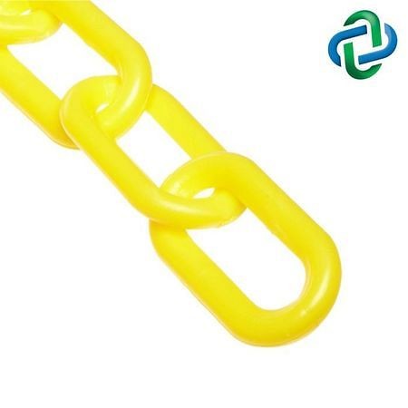 Mr. Chain Plastic Barrier Chain, Yellow, 1-Inch Link Diameter, 500-Foot Length, 10002-500