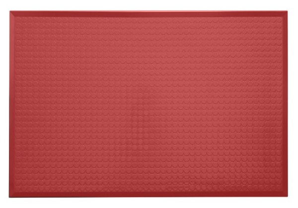 Ergomat Infinity Smooth Red Anti-Fatigue Mat - 2'x2', INS0202-R