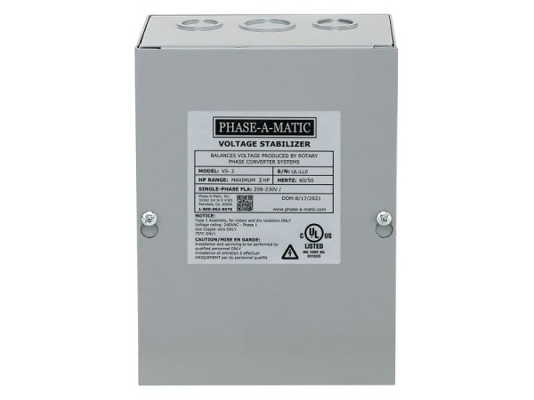Phase-A-Matic 2 HP, 230V Voltage Stabilizer, UL Certified, VS-2