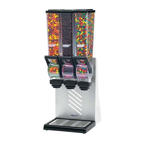 Server SlimLine Dry Food & Candy Dispenser, Triple 2 L Countertop, 88740