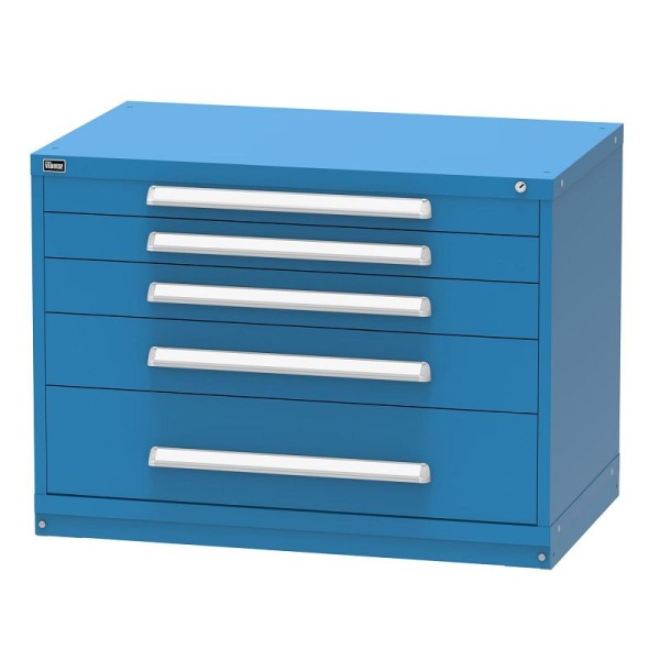 Vidmar LIGHT BLUE Bench Height Drawer Cabinet with 5 Drawers, 27.75" x 45" x 33", RP1146AL-LIGHT BLUE