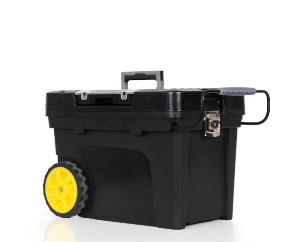 Stanley 14.8" Lockable Wheeled Black Plastic Tool Box, 033026R