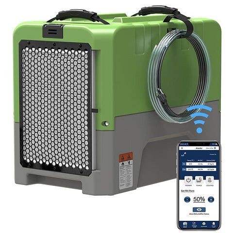 AlorAir Storm LGR Extreme, Green, WIFI, Large Dehumidifier for Basement, App Controls with Pump, Capacity up to 180 PPD at Saturation Condition, X002IY425B
