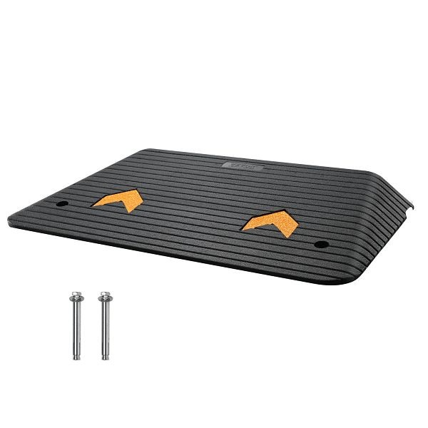 VEVOR Upgraded Rubber Threshold Ramp, 3.5" Rise Door Ramp with 1 Channel, XBLYPDGB1355X9T5NV0