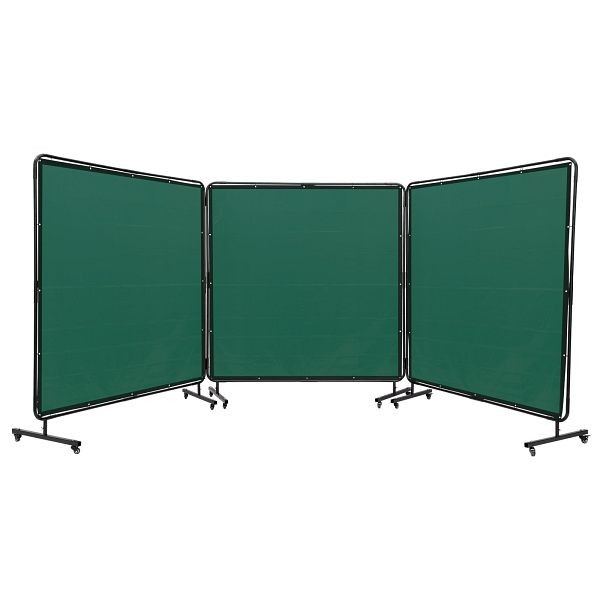 VEVOR Welding Screen with Frame 3 Panel 6' x 6' Welding Curtain Screen, Green, SMSHJPF6X6YCKQEXGV0