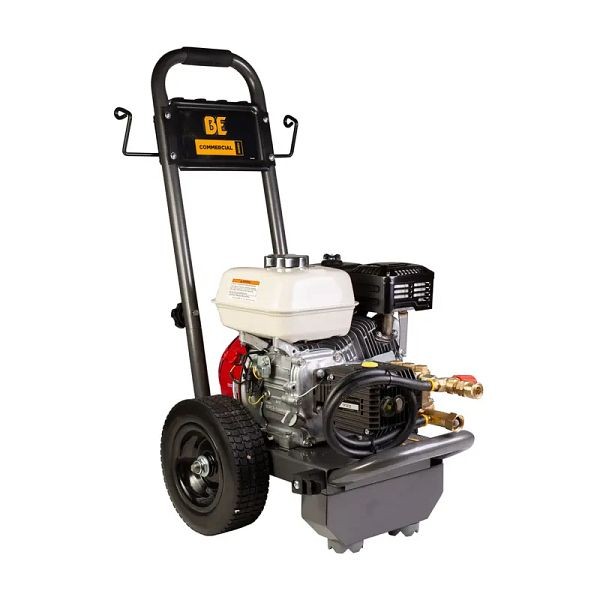 BE Power Equipment 2,500 PSI - 3.0 GPM Gas Pressure Washer with Honda GX200 Engine and General Triplex Pump, Powder coated steel frame, B2565HGS