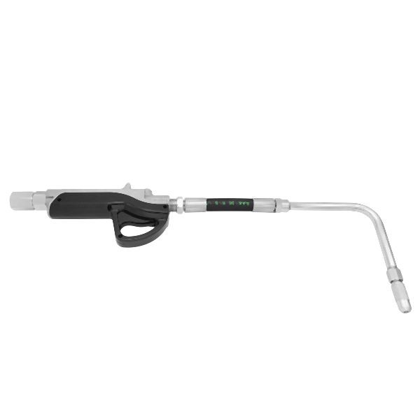 ProLube Oil Control gun, complete with 1/2" Swivel. Outlet fitted with Flexible Hose Extension with Bent Steel Pipe Manual Non Drip. Threaded NPT, 45727