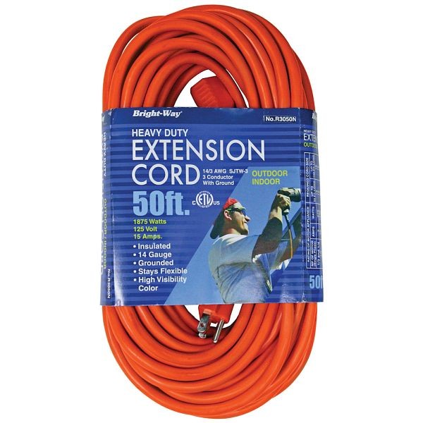 Jones Stephens 14/3 50 ft. Orange Extension Cord, E25041
