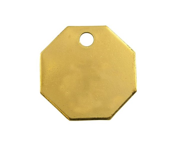 C.H. Hanson Tag-1-1/4" Octagon Brass pack of 100, 41527