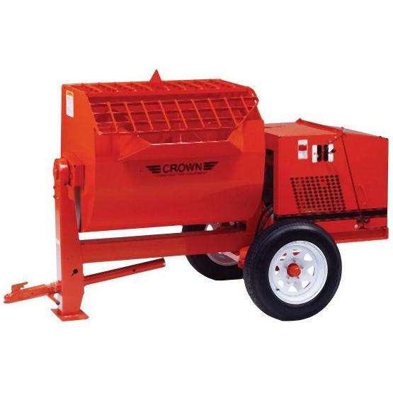 Crown Hydraulic Mortar Mixer 16 cu ft 7.5 HP 3 Phase Spiral Blade, S16SH, 609561