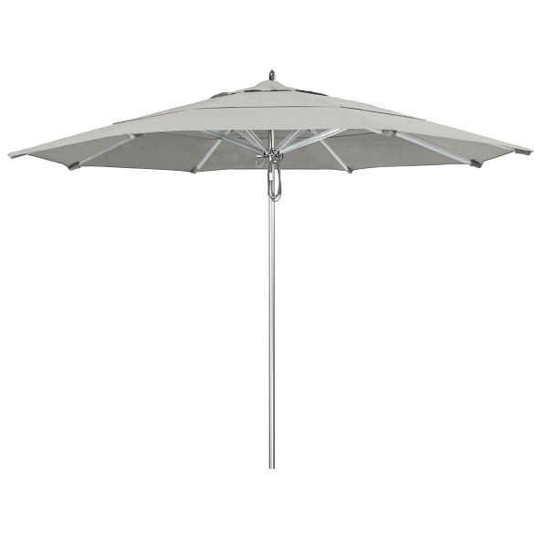 California Umbrella 11' Rodeo Series Patio Umbrella, Aluminum Ribs Pulley Lift, Sunbrella 1A Granite Fabric, AAT118A002-5402-DWV