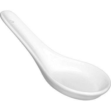 International Tableware Pacific Porcelain Spoon 5", Bright White, Quantity: 48 pieces, MD-101