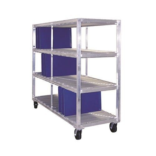 New Age Industrial Tray Drying Rack, Mobile, 4 Tray Levels, 29x76x82", 96711