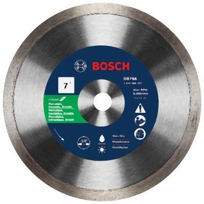 Bosch 7 Inches Rapido™ Premium Continuous Rim Diamond Blade for Porcelain Tile, 2610044207