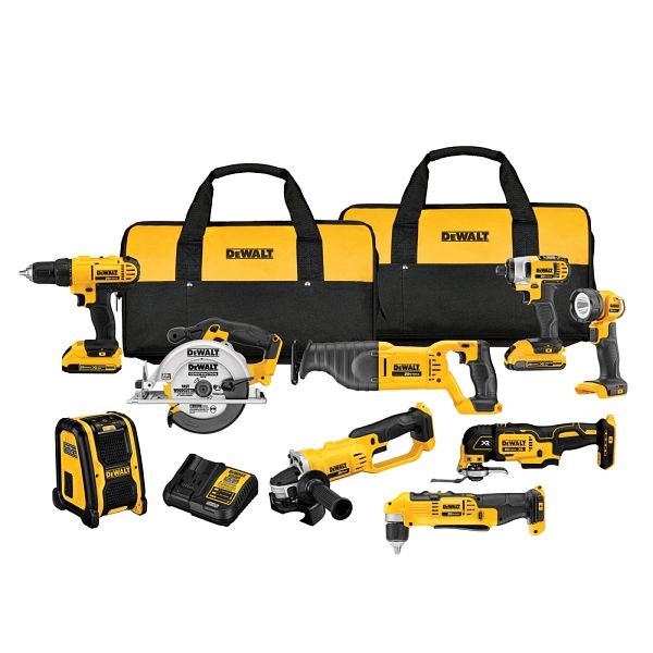 DeWalt 20V Max 9-Tool Power Tool Combo Kit with Soft Case (2-Batteries Included and Charger Included), DCK940D2