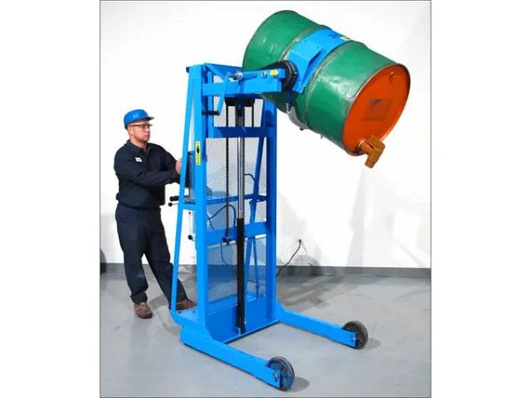 MORSE Vertical-Lift Drum Pourer, 60", 1-Phase 50Hz TEFC AC Power Lift & Tilt, 800 Lbs. Capacity, 510-117