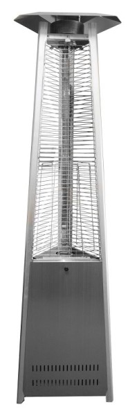 AZ Patio Heaters Commercial Glass Tube Patio Heater in Stainless Steel, HLDS01-CGTSS