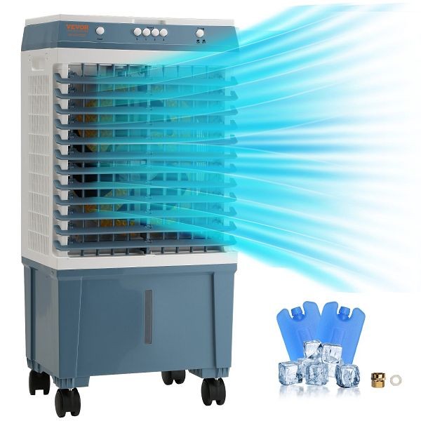VEVOR Evaporative Cooler, 1400 CFM Air Cooler, SYZF100W32CM52LQAV1