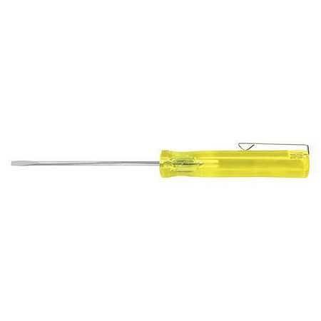 Stanley Pocket Clip Slotted Screwdriver 3/32" Round, 3", 66-102-A