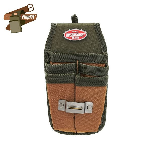 Bucket Boss Four-Barrel Tool Sheath with FlapFit in Brown, Quantity: 6 cases, 54184