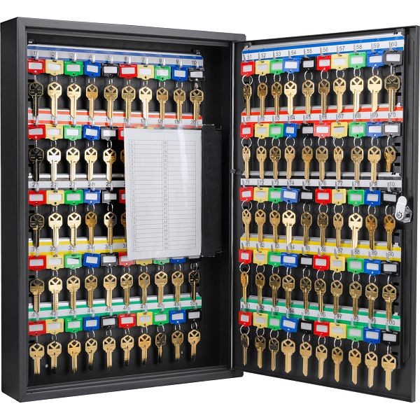 Barska 100 Key Adjustable Lock Box with Key, Black, CB12964
