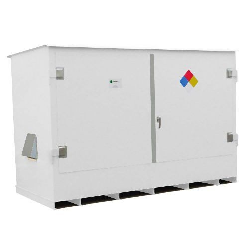 ENPAC Steel Double IBC Tote Hazmat Storage Locker, White, 9580-WH