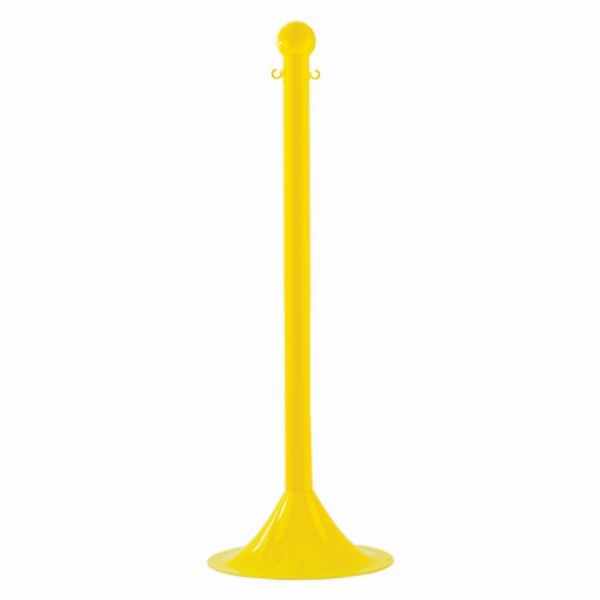 Mr. Chain Stanchion, Yellow, 41-Inch Height, 2-Inch Diameter Pole, Quantity of pieces: 2, 91502-2