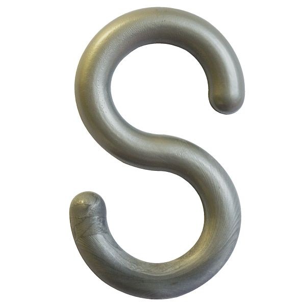 Mr. Chain Plastic S-Hook, Silver, 1-Inch Link Diameter, Quantity: 10 Pieces, 10308-10