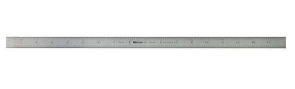 Mitutoyo Steel Rule, 18 Inx450mm, 3/4 In Wide, Flex, 182-245