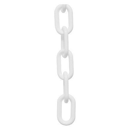 Mr. Chain Heavy Duty Plastic Barrier Chain, White, 2-Inch Link Diameter, 25-Foot Length, 51001-25