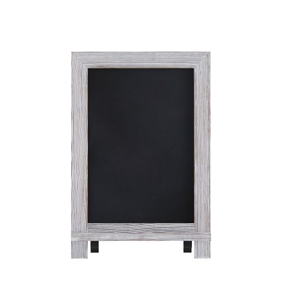 Flash Furniture Canterbury 9.5" x 14" Whitewashed Tabletop Magnetic Chalkboards with Metal Scrolled Legs, Set of 10, 10-HFKHD-GDIS-CRE8-022315-GG