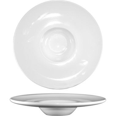International Tableware Pacific Porcelain Deep Well Wide Rim Bowl (4oz), Bright White, Quantity: 36 pieces, FAW-925