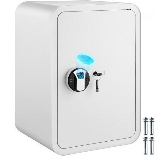 VEVOR Safe Box Lock Security 1.8 Cubic Feet Cash Box with Removable Shelf Home, White, BXXBSWC1.8CR43FYRV0