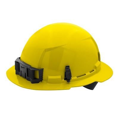 Milwaukee Yellow Full Brim Hard Hat with 4Pt Ratcheting Suspension - Type 1, Class E, 48-73-1103