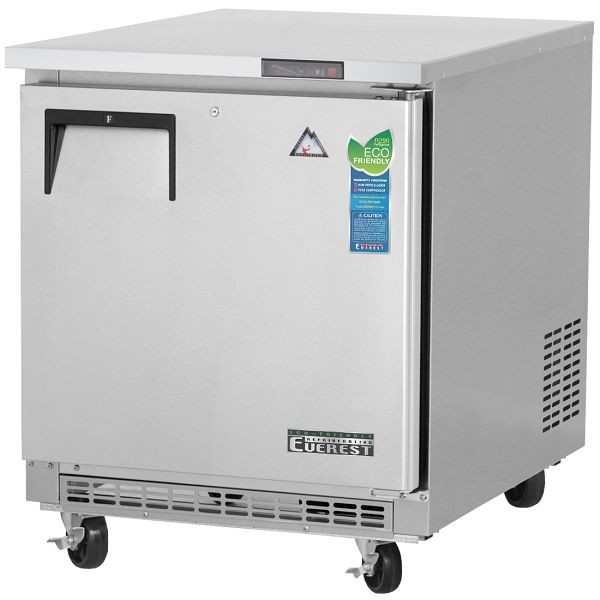 Everest Refrigeration 1 Door Undercounter Freezer back mounted, 27 1/2", ETBF1