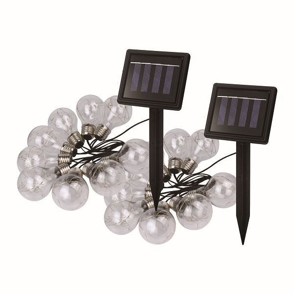 Nature Power Solar Powered 64 in LED String Lights (2-Pack), 22042