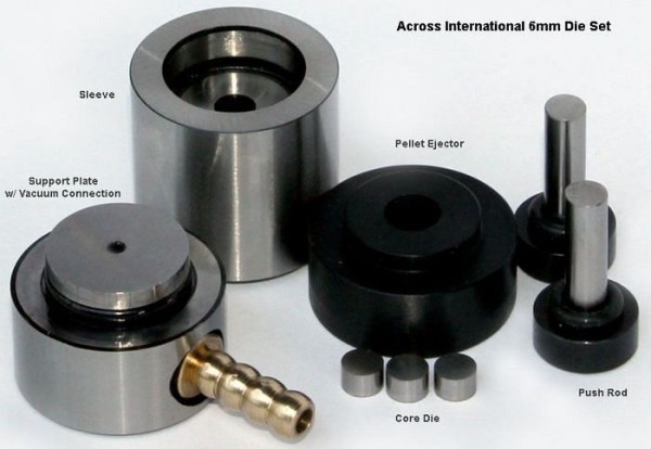 Across International 6mm Diameter ID Vacuum Dry Pressing Die Set, SDS6.V