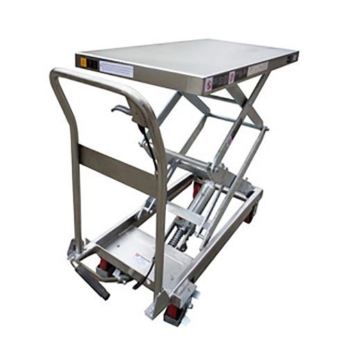 Noblelift Stainless Manual Lift Table-Platform Size: 19.75"X35.75", Capacity: 2200 Lbs, TFD77S