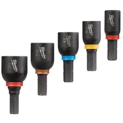 Milwaukee 5 Pieces Shockwave Insert Magnetic Nut Driver Set, 49-66-4563