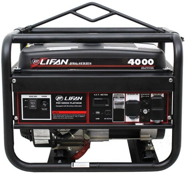 Lifan Power 4000 W Pro Generator - 7 MHP with Recoil Start, LF4000