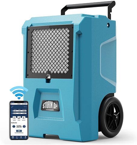 AlorAir Storm DP, Blue, Single Voltage, WIFI, WiFi Commercial Dehumidifier, 50 AHAM/110 Saturation PPD Dehumidifier with Pump, X002S4TKXZ