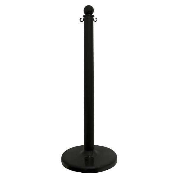 Mr. Chain Stanchion, Black, 40-Inch Height, 2.5-Inch Diameter Pole, Quantity of pieces: 2, 96403-2