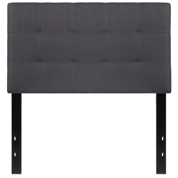 Flash Furniture Bedford Tufted Upholstered Twin Size Headboard in Dark Gray Fabric, HG-HB1704-T-DG-GG