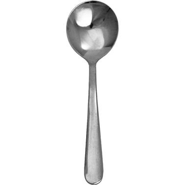 International Tableware Windsor Medium 18/0 Stainless Bouillon Spoon 5-3/4", Silver, Quantity: 36 pieces, WIM-113