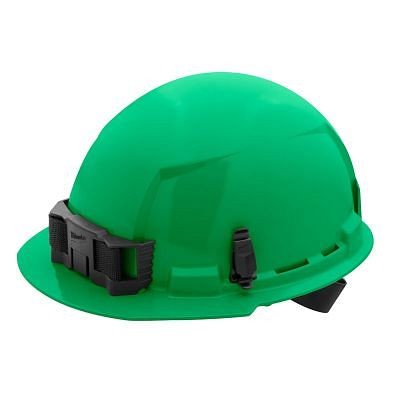 Milwaukee Green Front Brim Hard Hat with 4Pt Ratcheting Suspension - Type 1, Class E, 48-73-1106