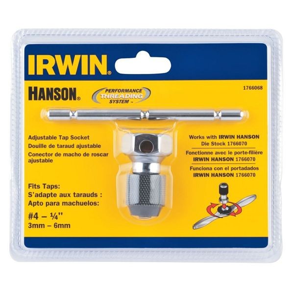 Irwin T-Handle Tap Wrench #4 - 1/4", 1766068