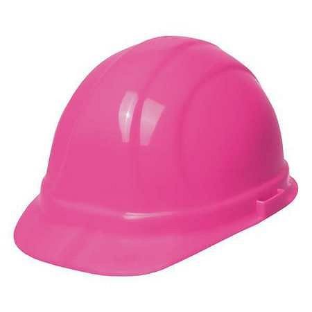 ERB Safety Front Brim Hard Hat, Type 1, Class E, Ratchet (6-Point), Hi-Vis Pink, 12 Pieces, 19989