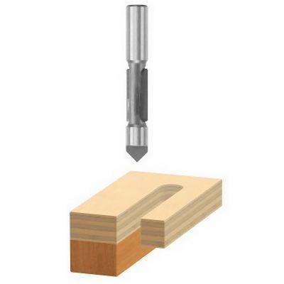 Bosch 1/2 Inches x 1-3/16 Inches Carbide Tipped 2-Flute Pilot Panel Bit, 2608686151